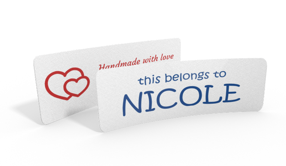 Printed Iron-On School Labels