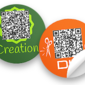 Custom Stickers - with QR Code, round