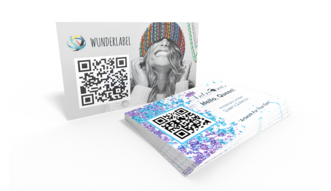 business cardas with qr code