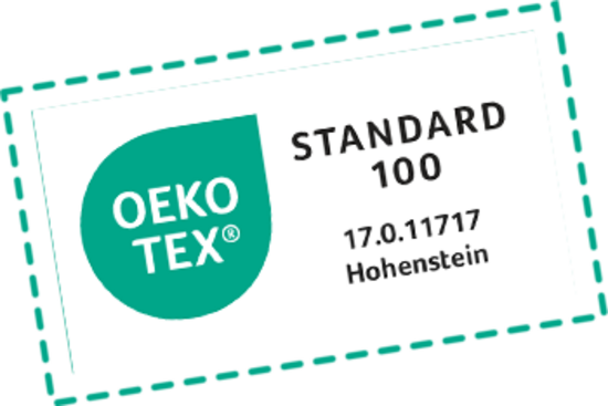 Label with OekoTex certificate