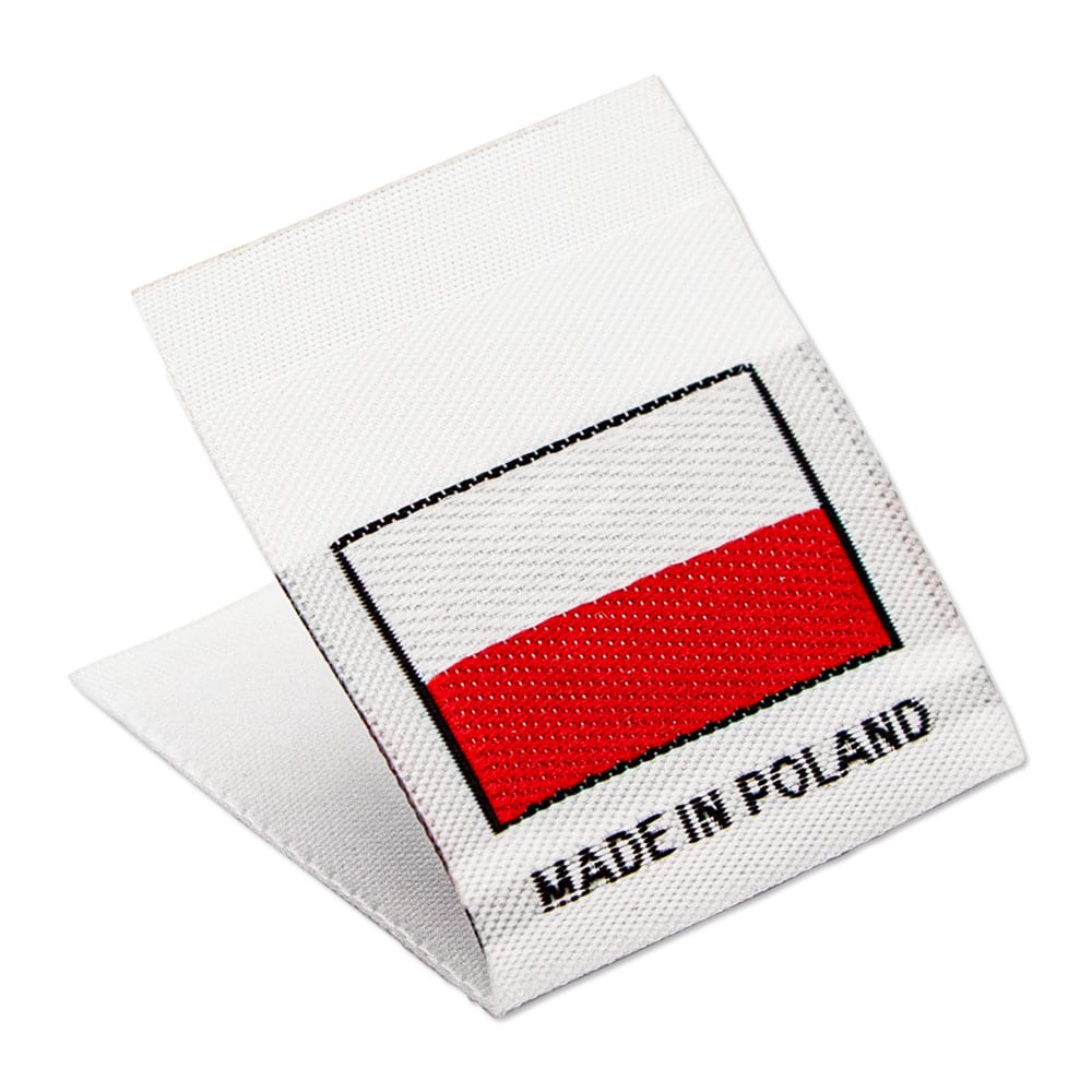 Woven 'Made in Poland' Flag Labels 