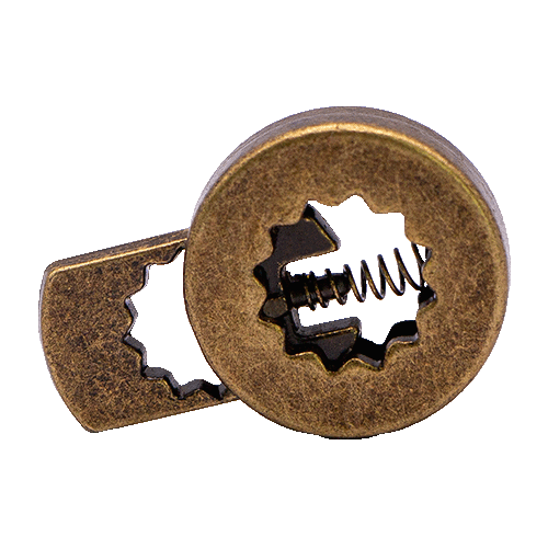 Metal slide closure, round