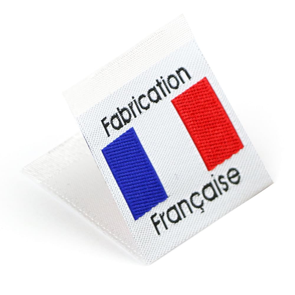 Woven 'Fabrication Française' Flag Labels