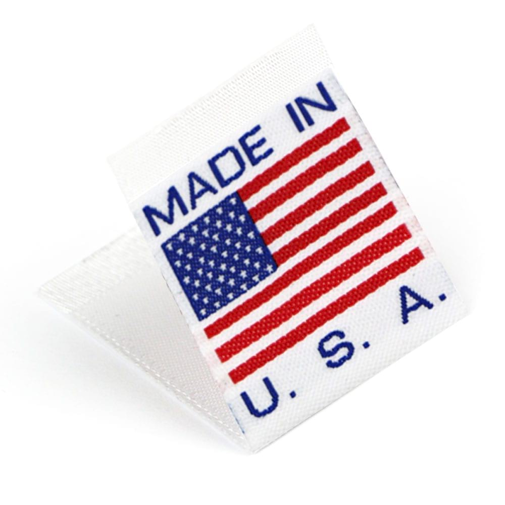 Woven 'Made in USA' Flag Labels