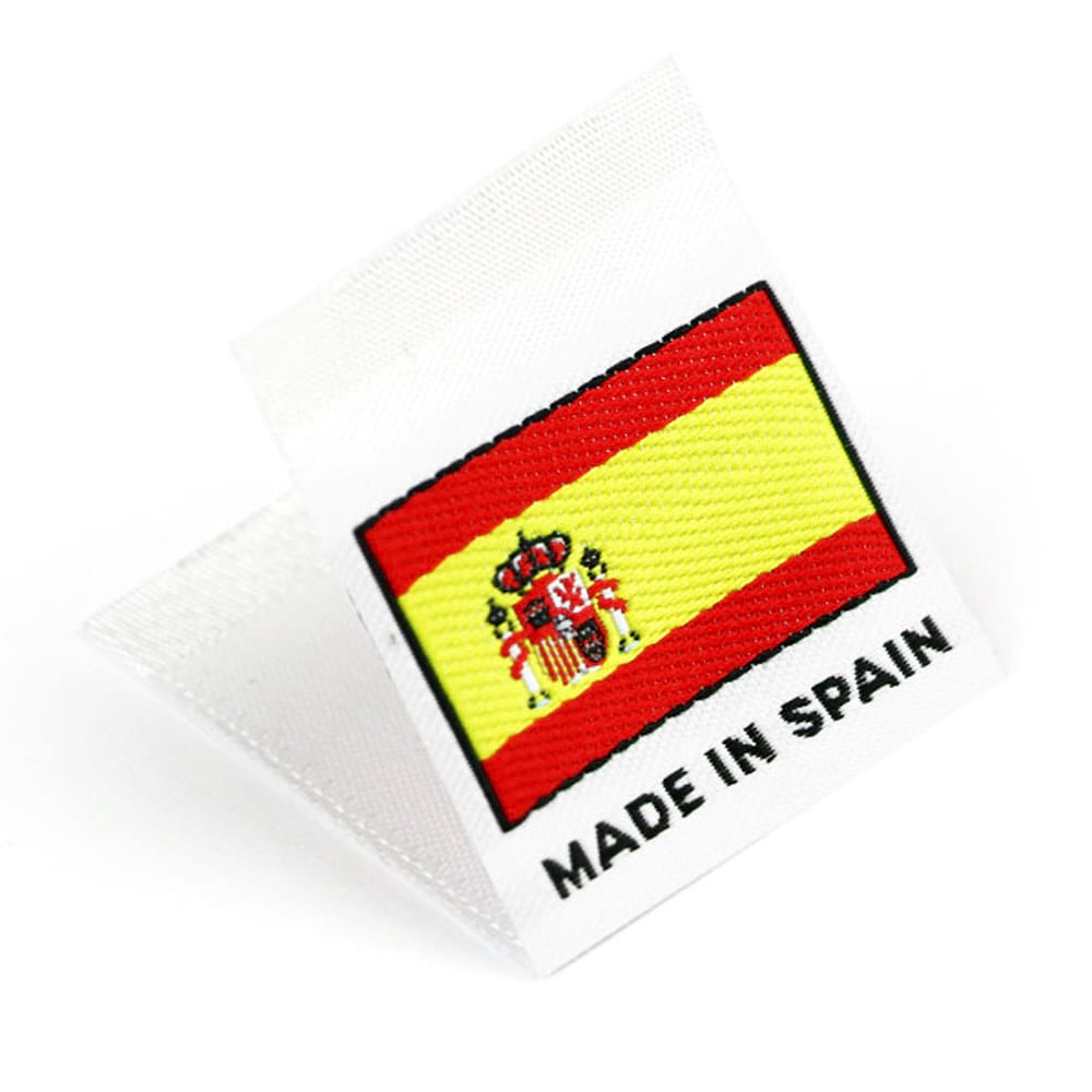 Woven 'Made in Spain' Flag Labels