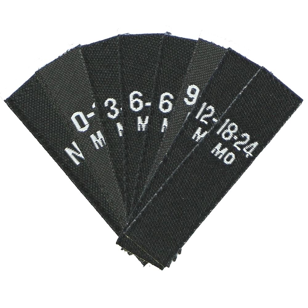 Mixed Bag of assorted  Baby & Toddler Sizes - Black with white Text: NB - 18-24 MO