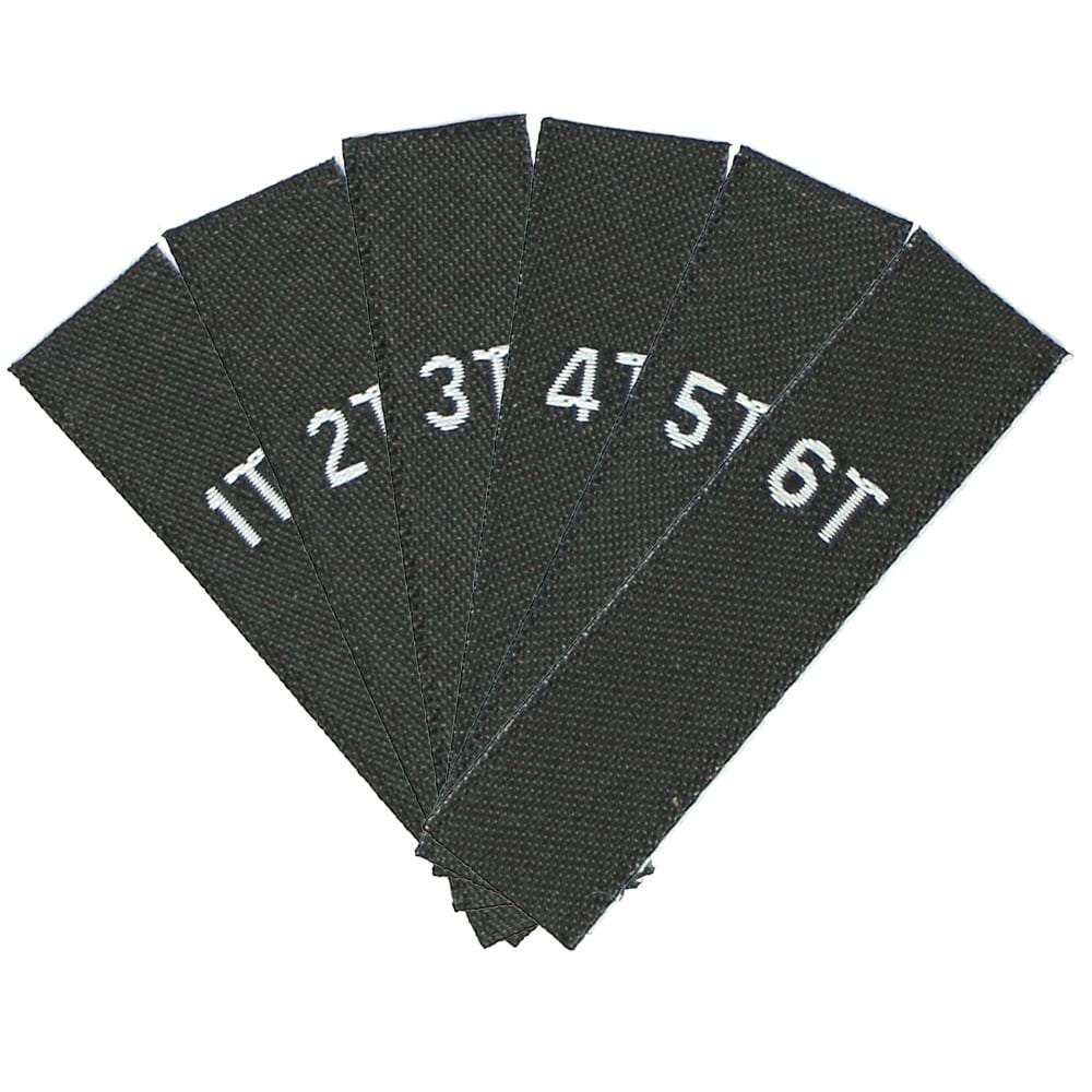 Mixed Bag of assorted (USA) Child Sizes - Black with white Text: 1T - 6T