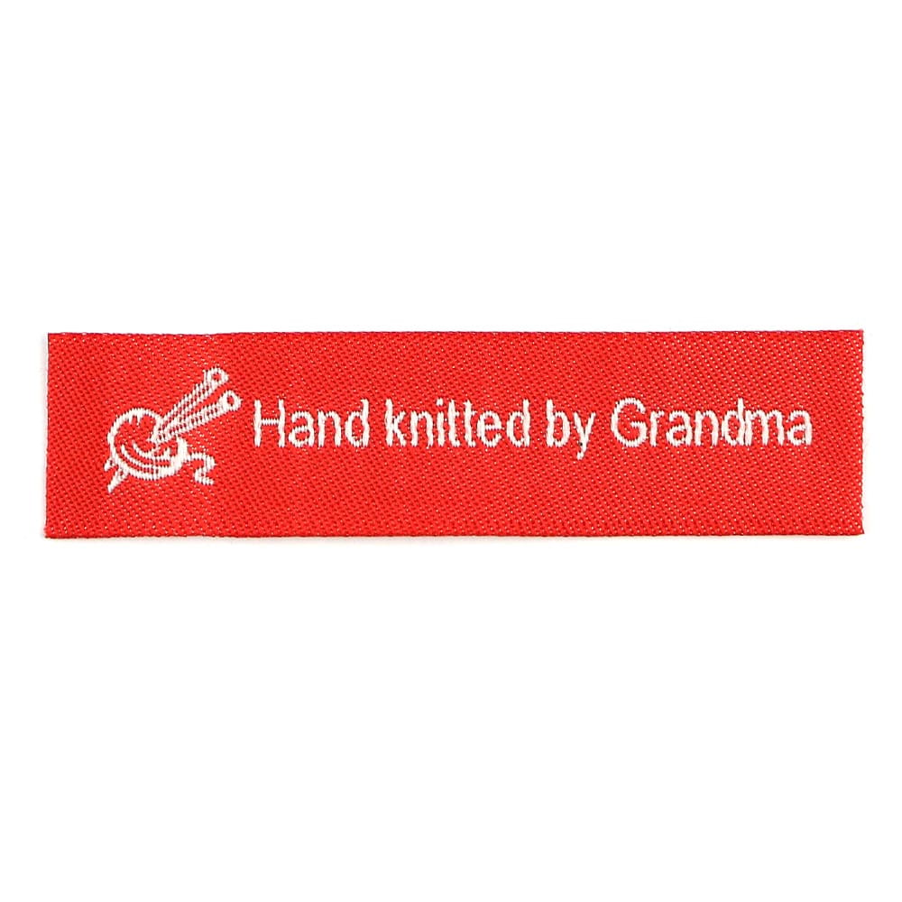 Woven Labels - Hand knitted by Grandma