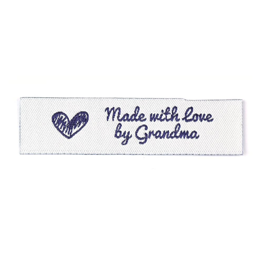 Woven Labels - Made with love by Grandma - Standard