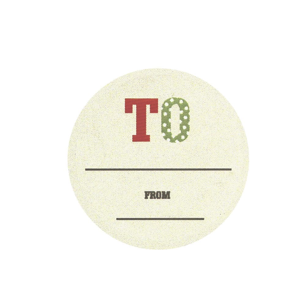 Christmas Stickers 'To... From...' - Beige
