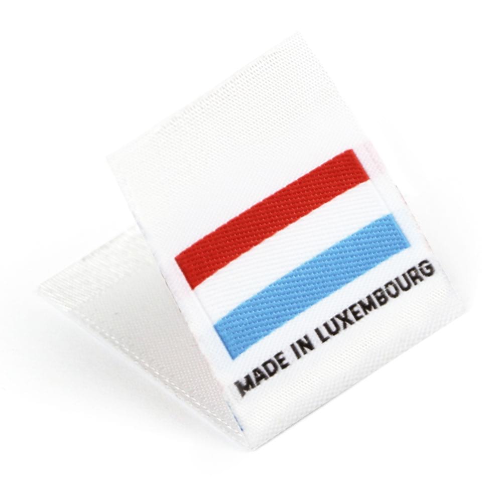 Woven 'Made in Luxembourg' Flag Labels