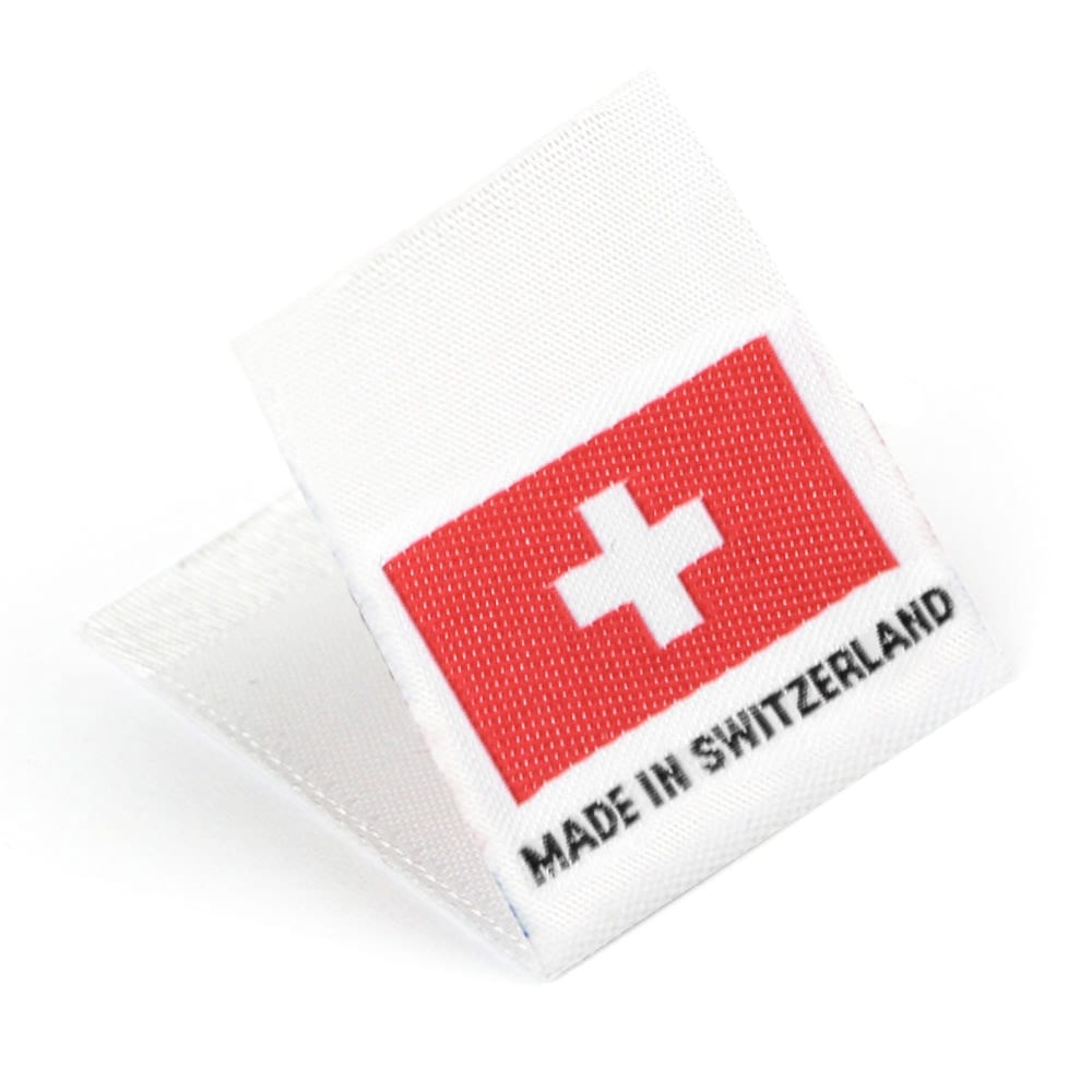 Woven 'Made in Switzerland' Flag Labels