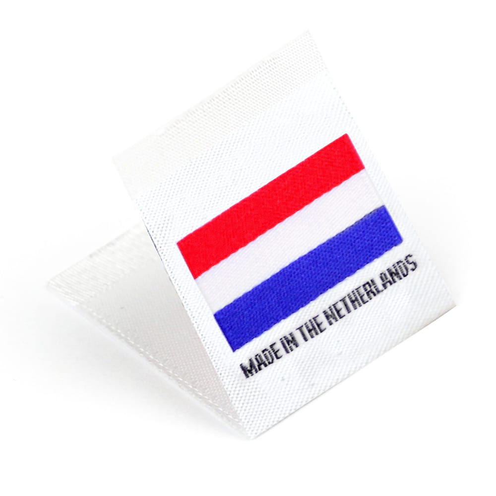 Woven 'Made in The Netherlands' Flag Labels